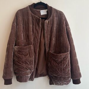 VELVET MAUVE BOMBER JACKET